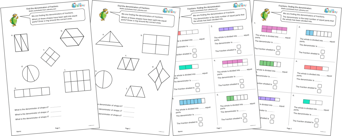 Year 3: Fractions: Finding Denominators