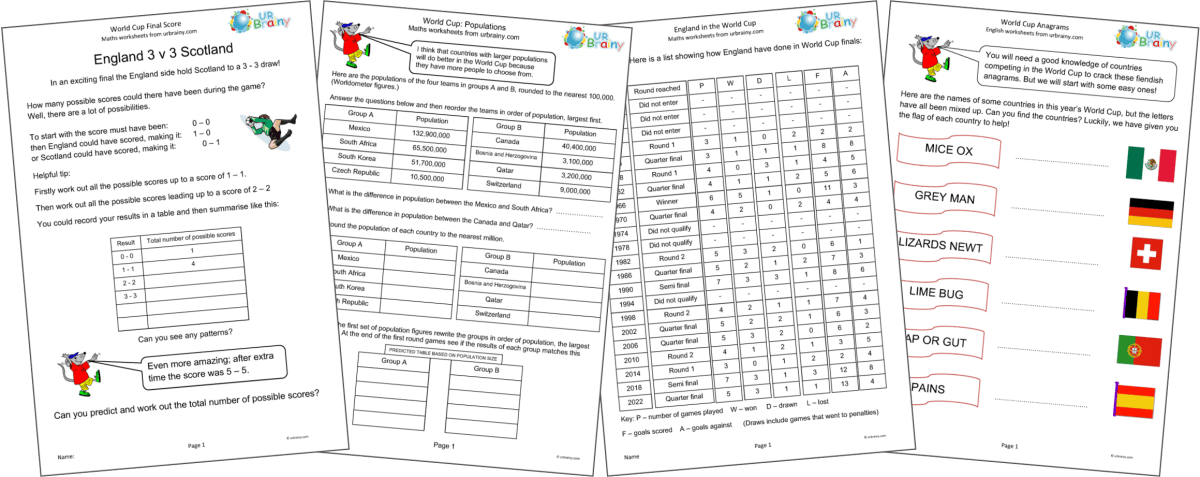 Football World Cup Free Activities
