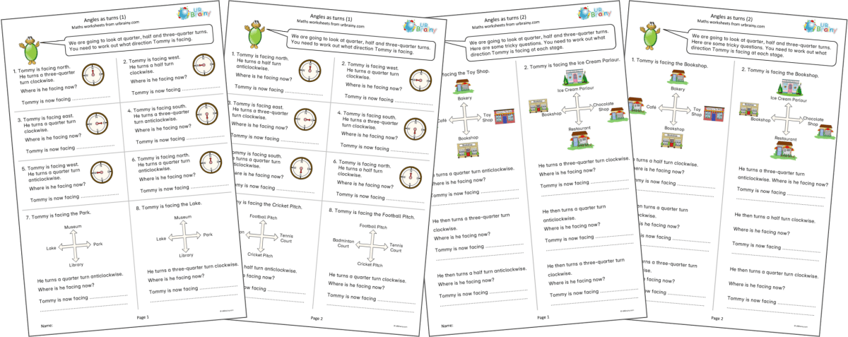 Year 4: Angle as a measure of turn
