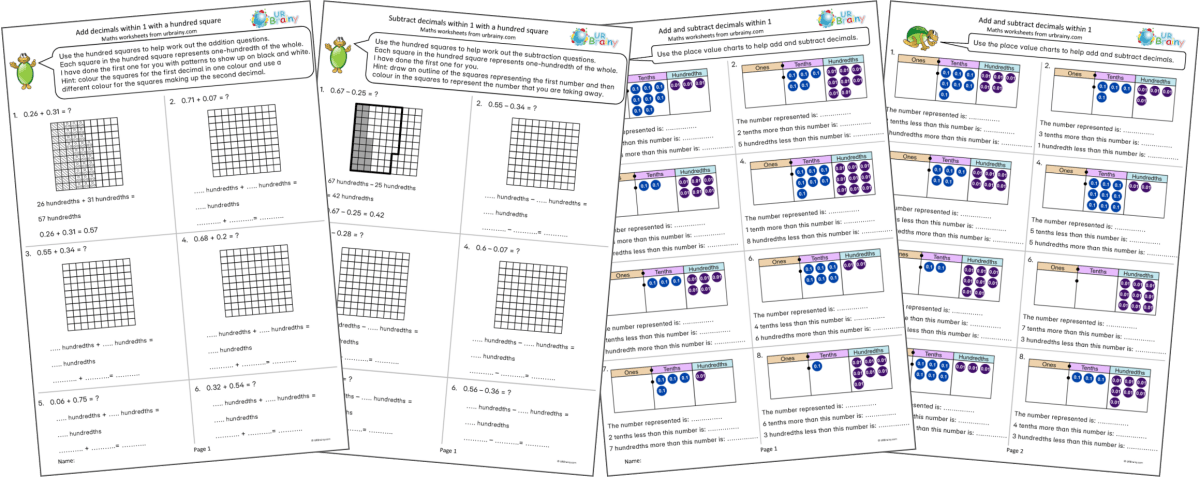 Year 5:  Decimal addition