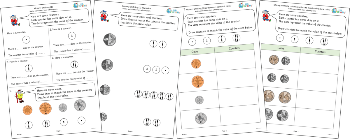 Year 1:  Money: Unitising (all denominations)
