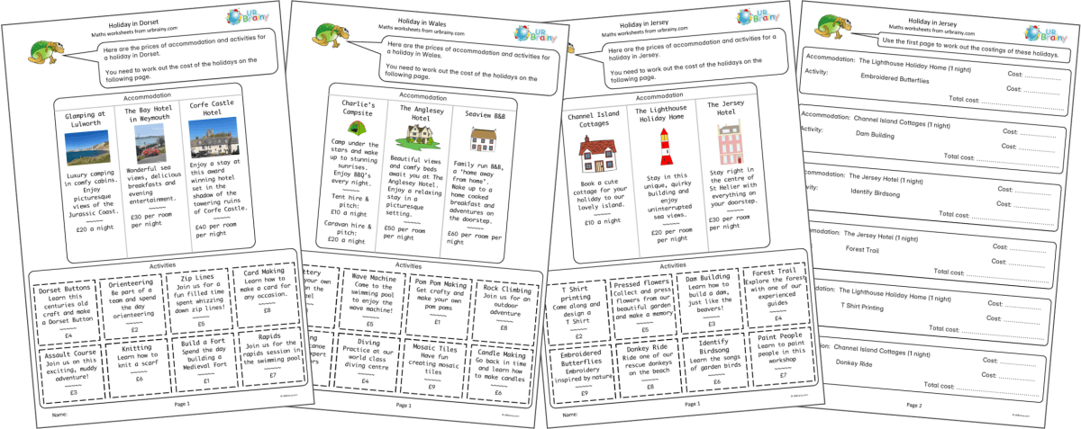 Year 2: Holiday Costs