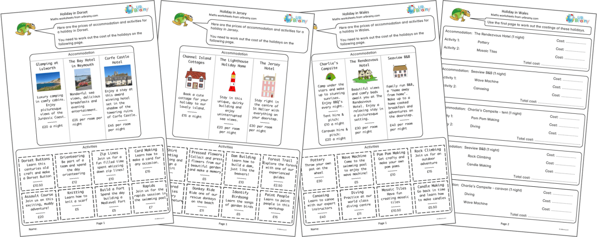 Year 3: Holiday Costs
