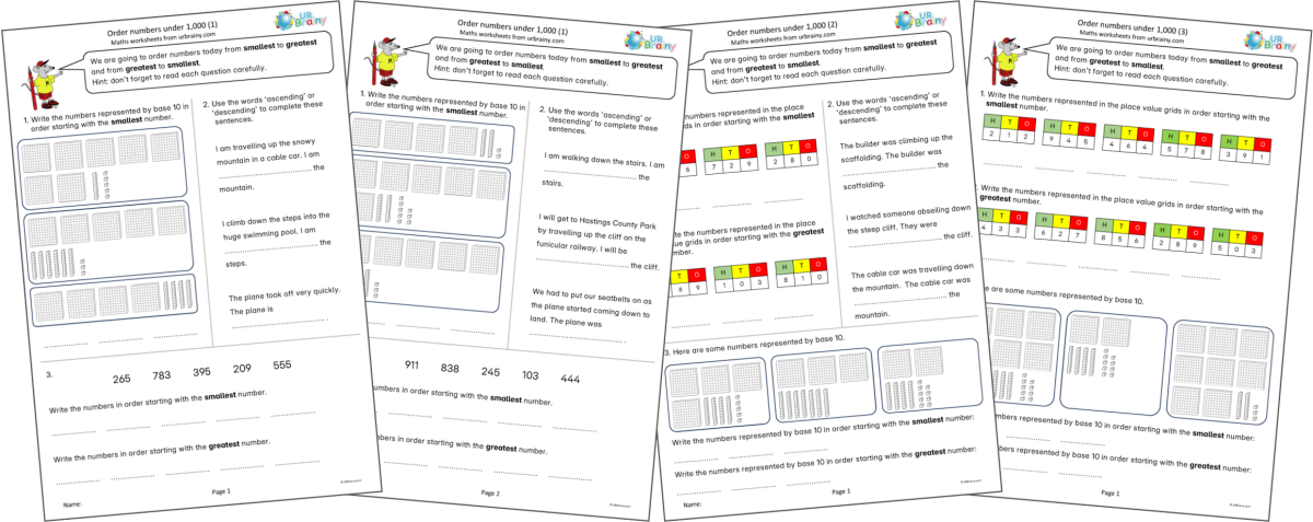 Year 3: Order Numbers