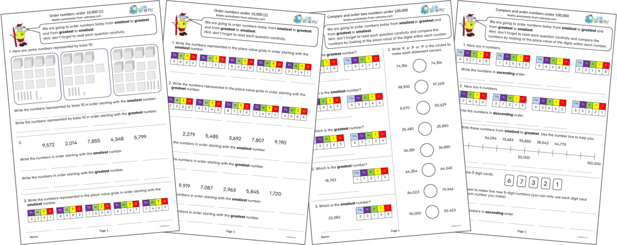 Year 4 and 5: Order Numbers