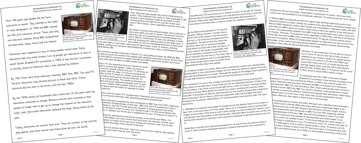 English: The BBC and the Development of Television