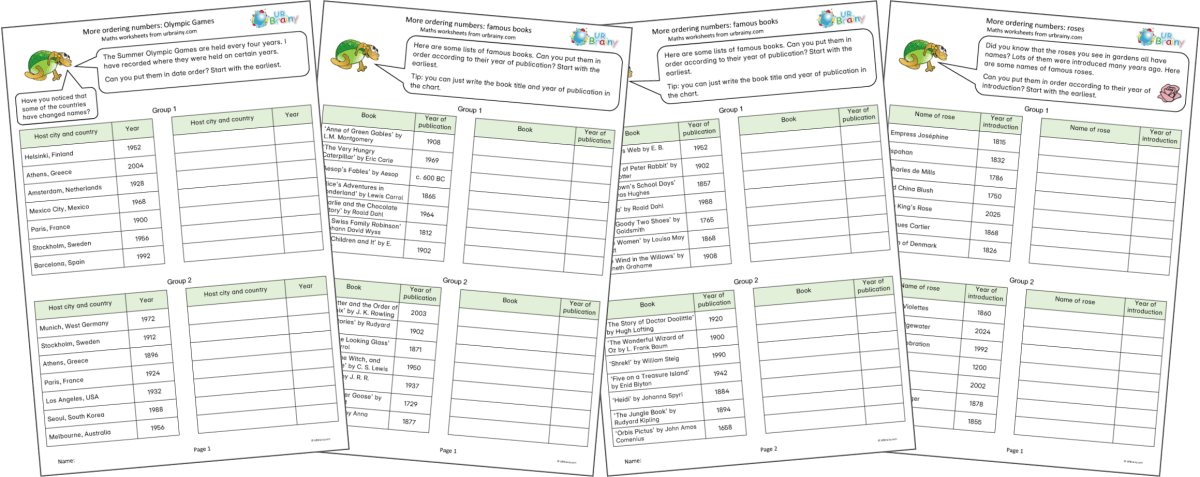 Year 4: Ordering Numbers