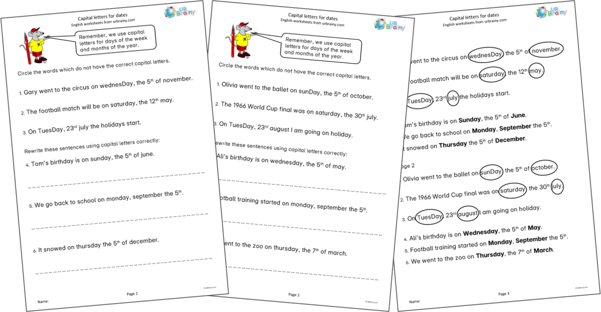 New English: Capital Letters for Dates