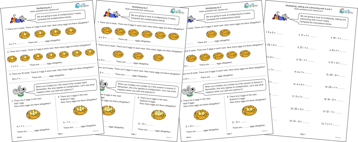 New Year 4: Multiplying by 1 and 0