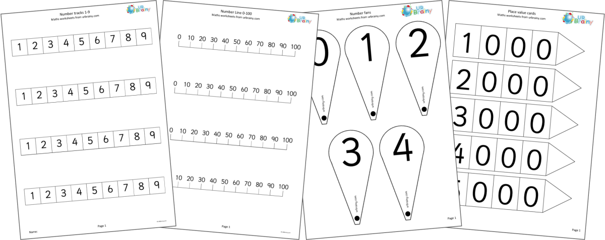 Number Lines, tracks etc