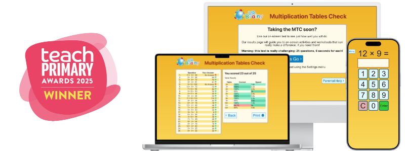 Award Winning Year 4 MTC (Multiplication Tables Check)